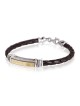 Priestly Blessing: Leather, Gold and Silver Unisex Bracelet (Variety o