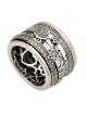 Star of David & Pomegranate Hebrew Inscriptions Spinner Ring in 925 St