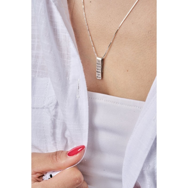 Collier de prière du voyageur pour femmes - Argent sterling ou plaqué or