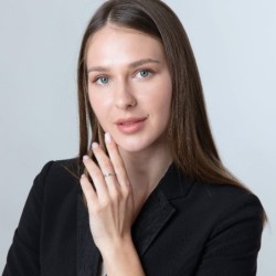 Marina Jewelry 925 Sterling Silver Peace of Jerusalem Ring - Psalms 12