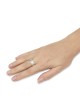 Large Shema Yisrael Spinner Ring in 925 Sterling Silver and 9K Gold -