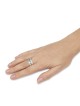 Bague tournante Shema Yisrael en argent sterling 925 et or 9 carats - Unisexe