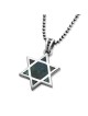 Collier étoile de David en argent sterling avec pierre d'Eilat