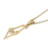 14K Gold Women's Map of Israel Outline Pendant with Diamond-Studded St