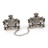 Silver Plated Tallit Prayer Shawl Clips Tablets Lion... | Tallit Clips