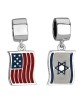Marina Jewelry Pendentif Drapeaux israéliens et américains