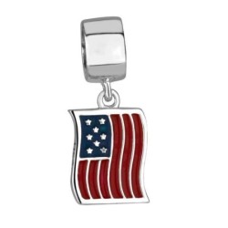 Marina Jewelry Israeli and American Flags Pendant Charm