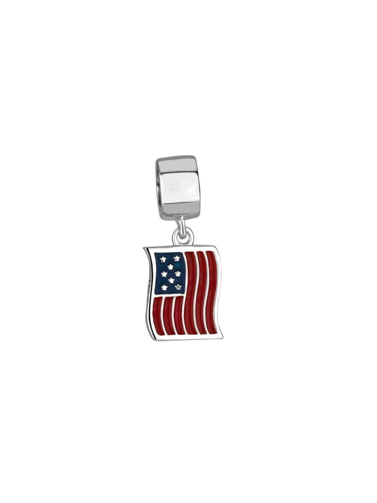 Marina Jewelry Israeli and American Flags Pendant Charm