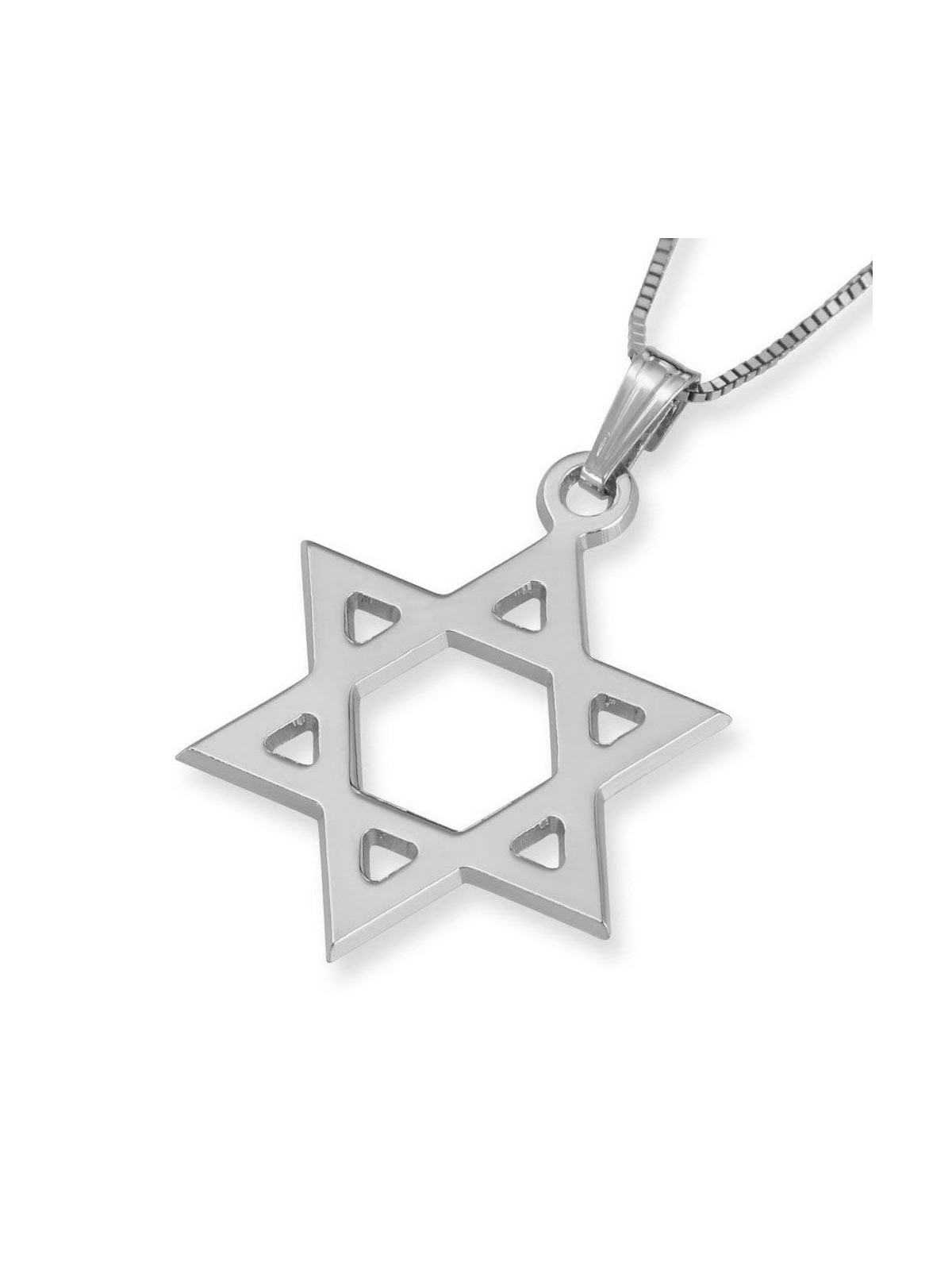 Collier pendentif étoile de David classique en or 14 carats (choix de couleur)