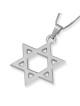 14K Gold Classic Star of David Pendant Necklace (Choice of Color)
