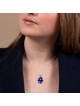 Collier mauvais œil et Hamsa en argent sterling avec pierre de zircon