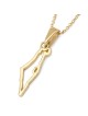 Collier avec pendentif carte d'Israël en or jaune ou blanc 14 carats pour femme