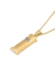 Luxury 14K Gold Mezuzah Case Shin Pendant Necklace