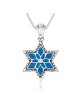 Women's Silver Sterling Star of David Pendant Necklace with Beautiful