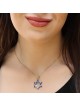 14K Gold & Diamond Blue Enamel Star of David Pendant Necklace
