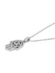 14K Gold Hamsa and Star of David Pendant with Diamonds for Women