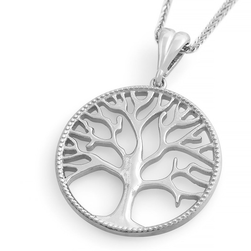 Collier pendentif arbre de vie de luxe en or 14 carats