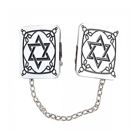 Tallit Prayer Shawl Clips Nickel Plated Decorative S... | Tallit Clips