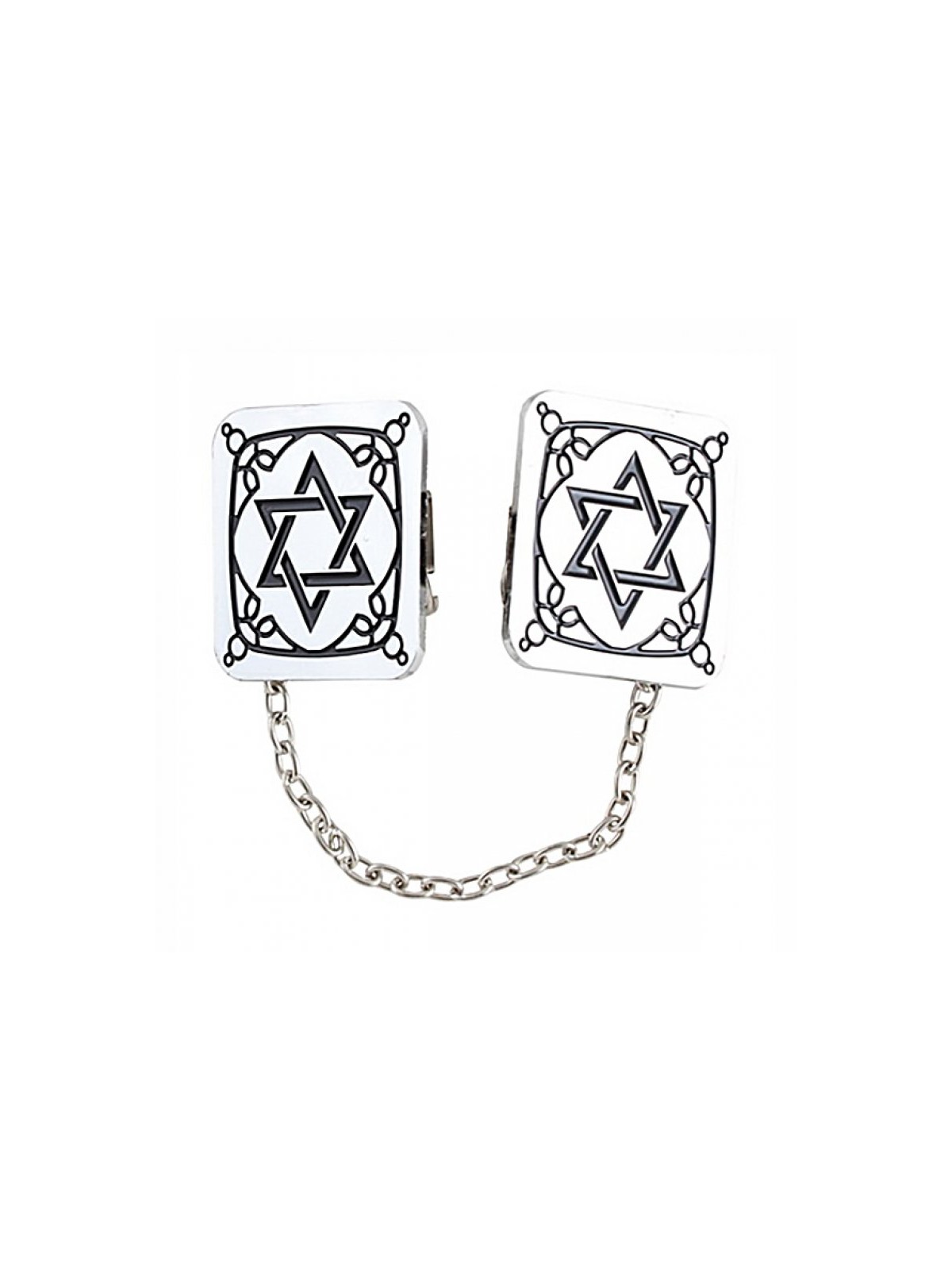 Tallit Prayer Shawl Clips Nickel Plated Decorative S... | Tallit Clips