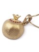 Pendentif grenade en or jaune 14 carats orné de rubis tridimensionnel