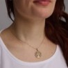 Deluxe 14K Yellow Gold Tree of Life Pendant Necklace With Colorful Hos