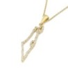 14K Gold Women's Map of Israel Pendant Lined with Diamonds - Color Opt