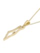 Pendentif carte d'Israël en or 14 carats pour femme doublé de diamants - Couleur opt