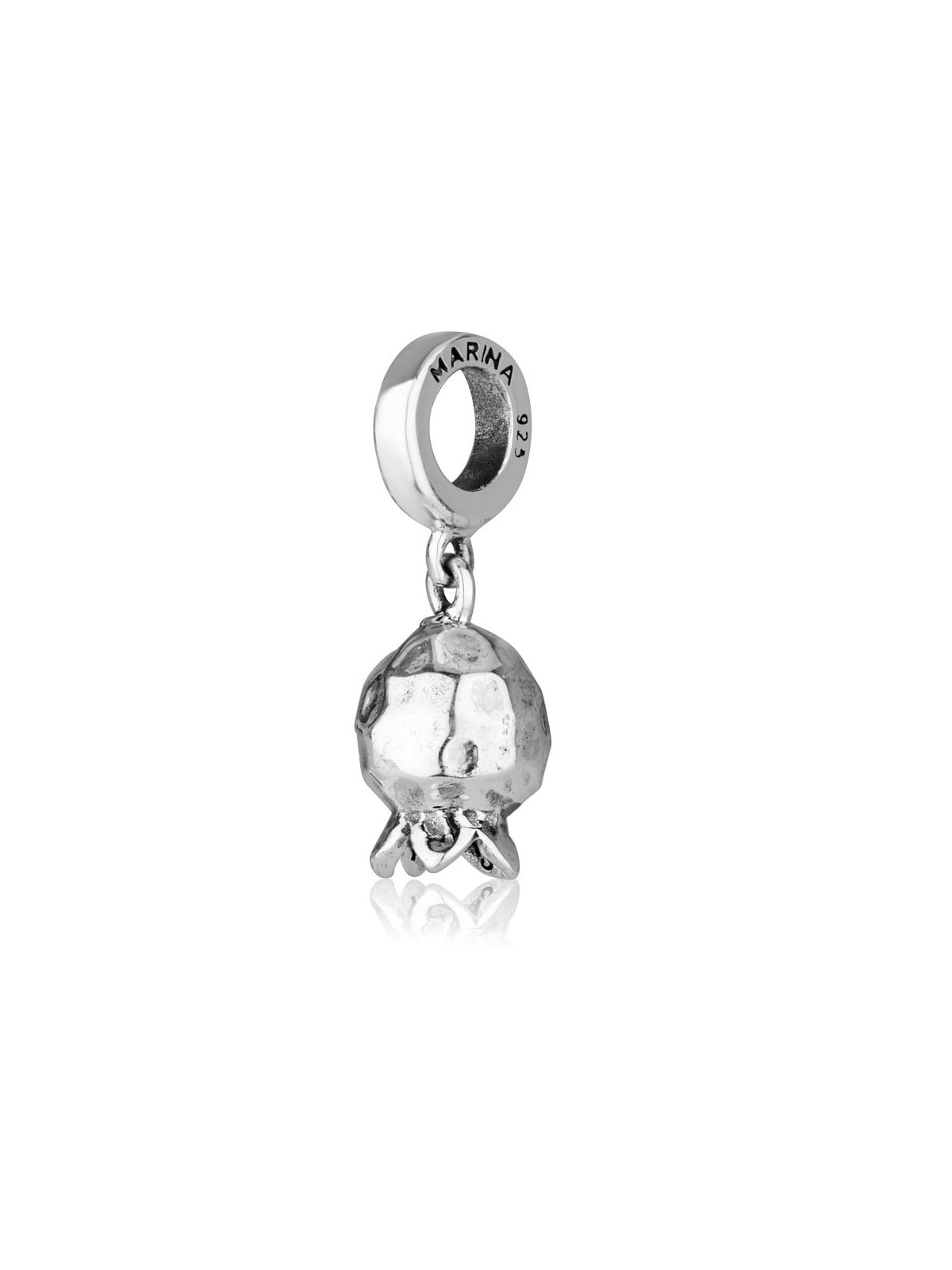 Marina Jewelry Breloque en argent sterling avec grenade martelée
