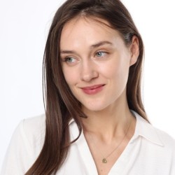 14K Gold Heart Necklace with Single Diamond