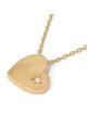 14K Gold Heart Necklace with Single Diamond