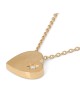Collier cœur en or 14 carats avec diamant unique