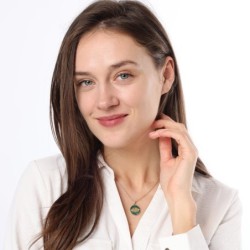 14K Gold Round Shema Yisrael Pendant with Eilat Stone and Evil Eye