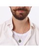 14K Gold Round Shema Yisrael Pendant with Eilat Stone and Evil Eye