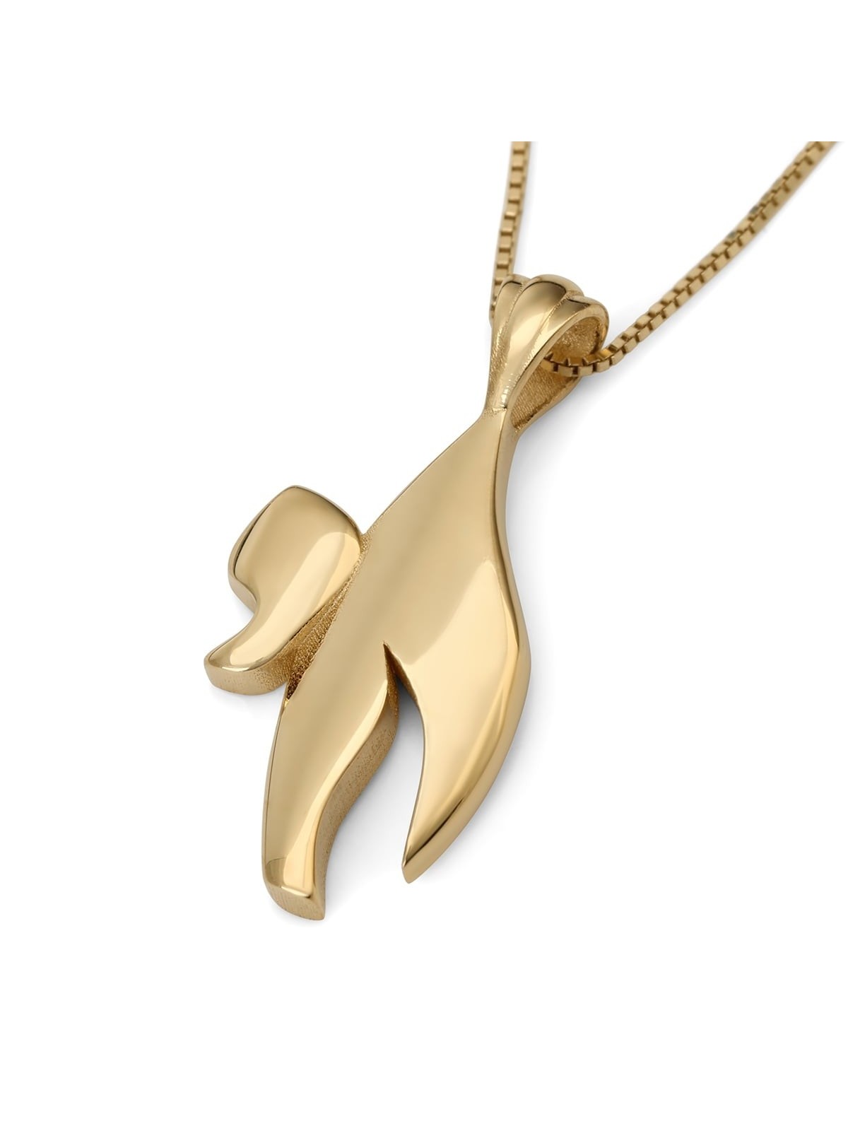 Collier à pendentif Chai élégant en or 14 carats