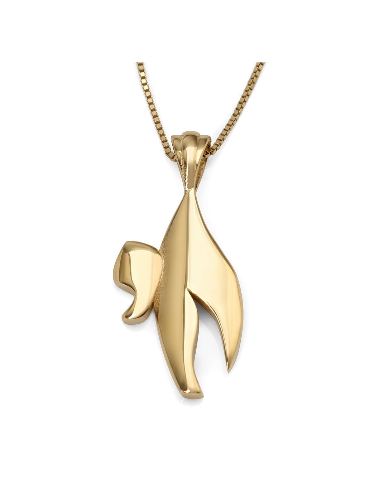 Collier à pendentif Chai élégant en or 14 carats