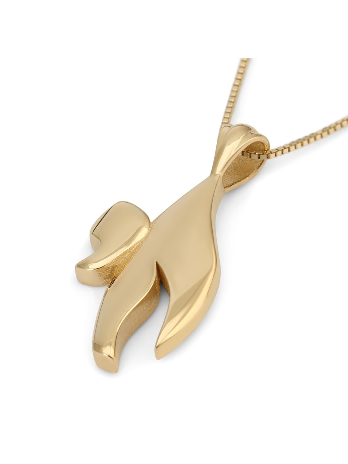 Collier à pendentif Chai élégant en or 14 carats
