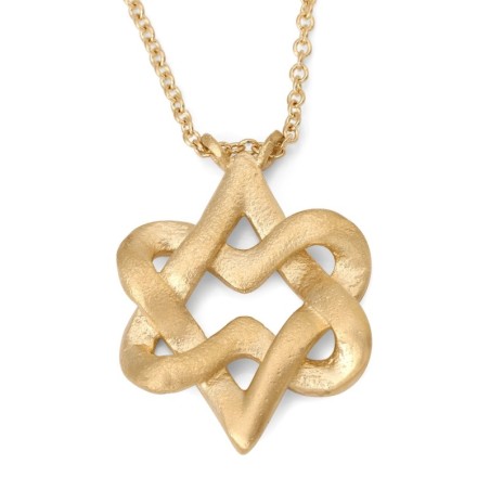 Collier miniature en forme d'étoile de David en or 14 carats - Jaune ou Whi