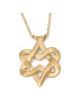 Miniature 14K Gold Heart Shaped Star of David Necklace - Yellow or Whi