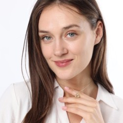 Miniature 14K Gold Heart Shaped Star of David Necklace - Yellow or Whi