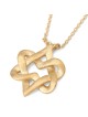 Miniature 14K Gold Heart Shaped Star of David Necklace - Yellow or Whi