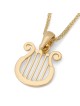 Pendentif harpe de David en or jaune 14 carats