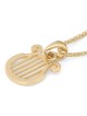 14K Yellow Gold David's Harp Pendant