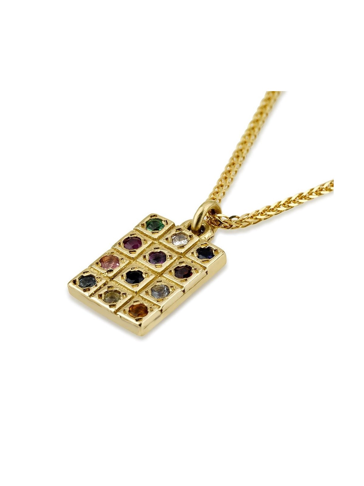 14K Gold Hoshen Mishpat Pendant
