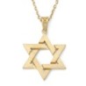 14K Gold Unisex Interlinking Star of David Pendant Necklace - Color/Fi