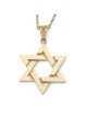 14K Gold Unisex Interlinking Star of David Pendant Necklace - Color/Fi