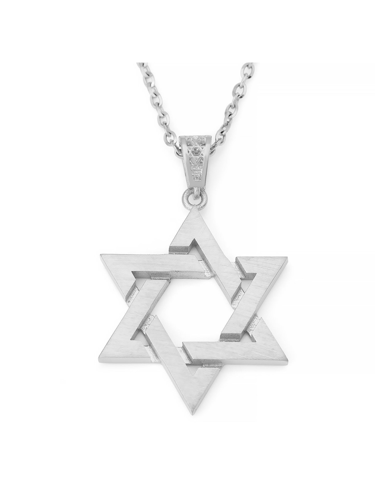 שרשרת תליון מגן דוד לשני המינים זהב 14K לשני המינים - צבע/Fi