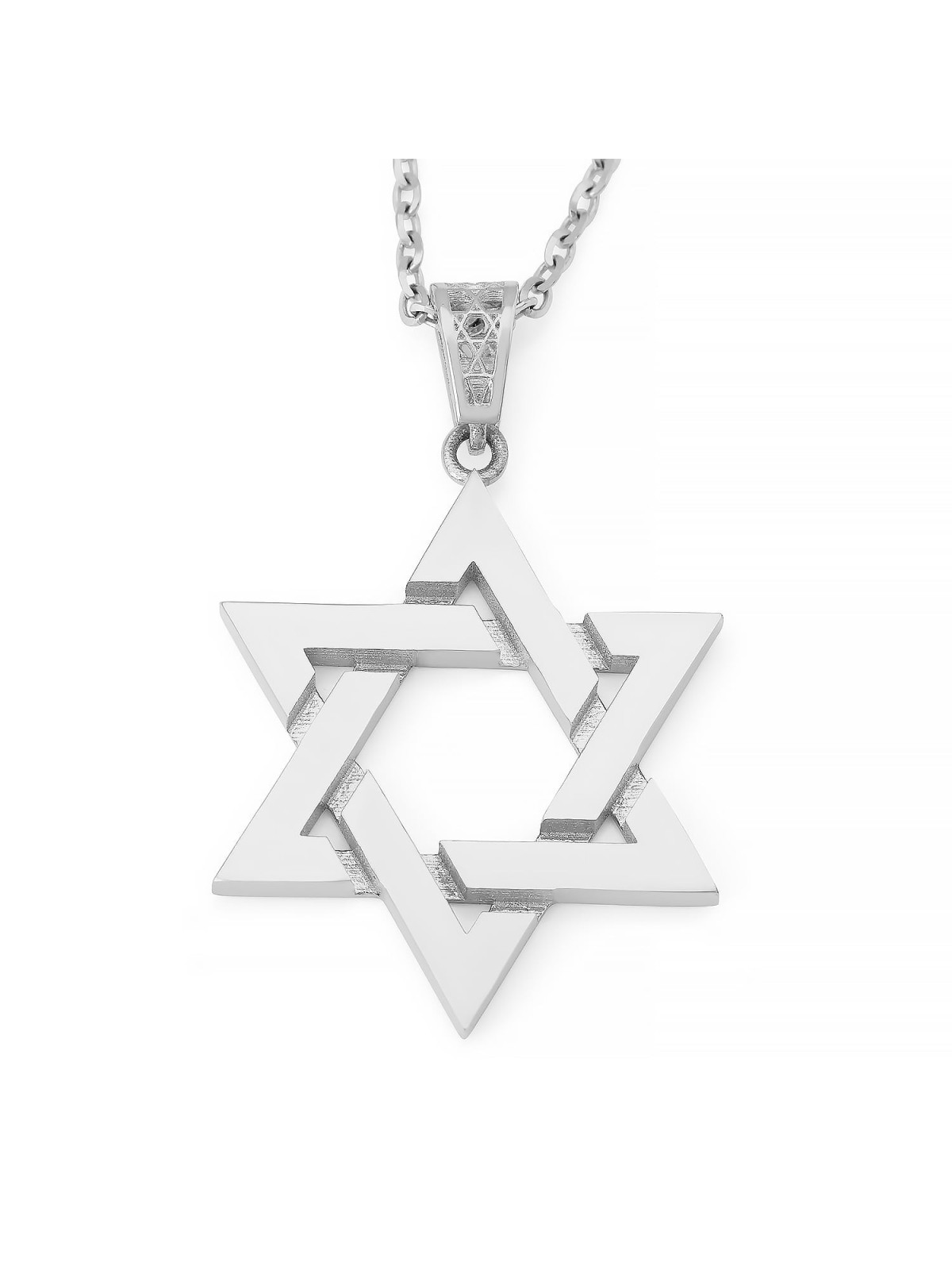 שרשרת תליון מגן דוד לשני המינים זהב 14K לשני המינים - צבע/Fi