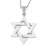 14K Gold Unisex Interlinking Star of David Pendant Necklace - Color/Fi