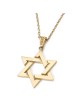 14K Gold Unisex Interlinking Star of David Pendant Necklace - Color/Fi
