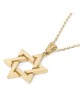 14K Gold Unisex Interlinking Star of David Pendant Necklace - Color/Fi